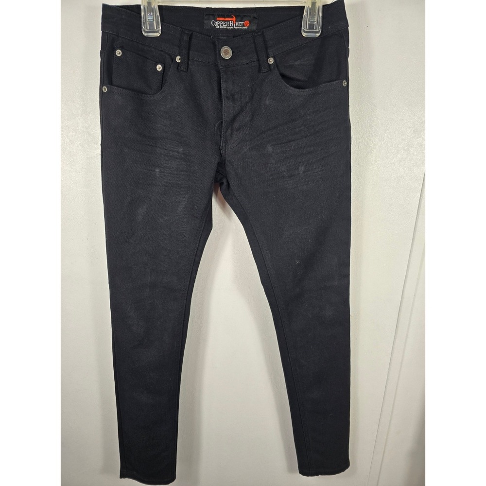 Copper Rivet Black Skinny Jeans Men's 30x32 Stretch‎ Denim Slim Fit